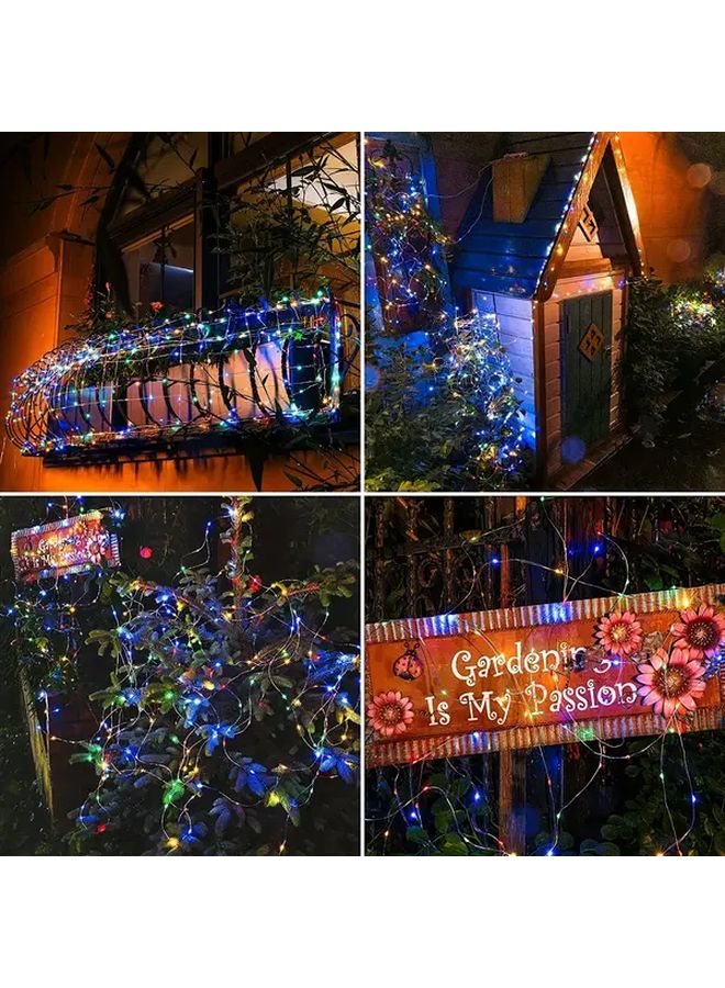 1 Pack LED Solar String Lights Outdoor 72FT 22M 200LED 8 Modes Copper Wire Fairy Lights Warm White for Garden Patio Tree Christmas Party Wedding - Image 5