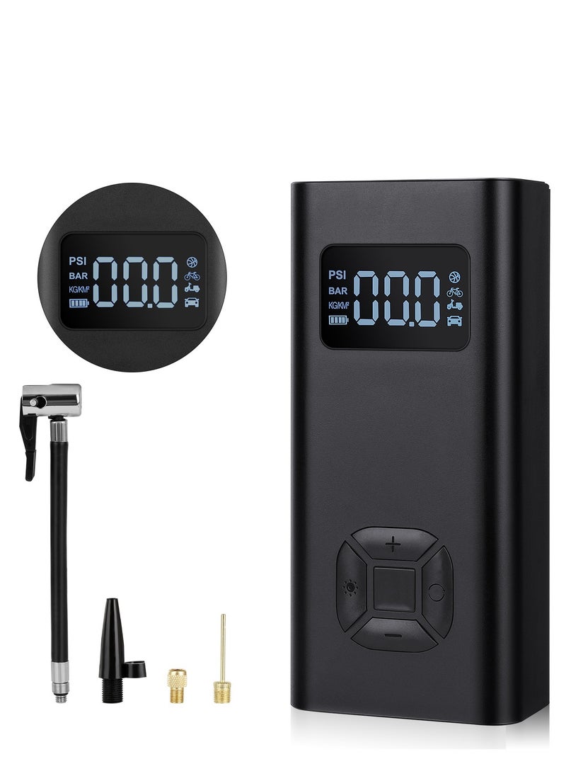 GULFLINK Tire Inflator Portable Air Compressor 6500mAh Battery and DC 5V Cordless Tire Pump with Digital Pressure Display & LED Light - 140PSI Electric Air Pump for Car/ Motorcycle/Bike/ Balls.  - Image 1