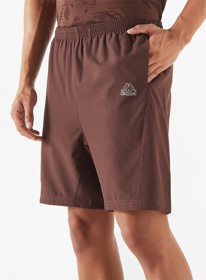 Kappa Logo Detail Shorts with Elasticated Waistband and Pockets - Image 1