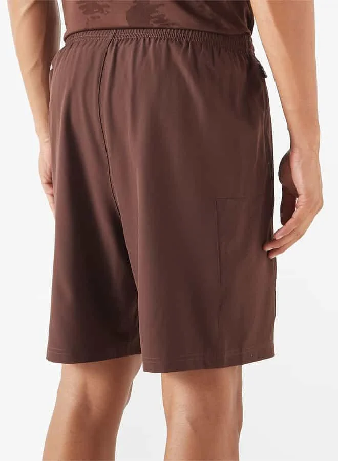 Kappa Kappa Logo Detail Shorts with Elasticated Waistband and Pockets