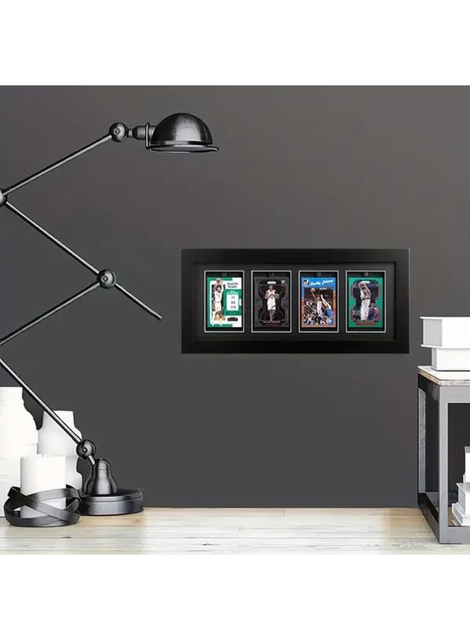 Wooden Card Display Frame 4 Grid Wall Mounted Black for Game Sports Cards - Image 4