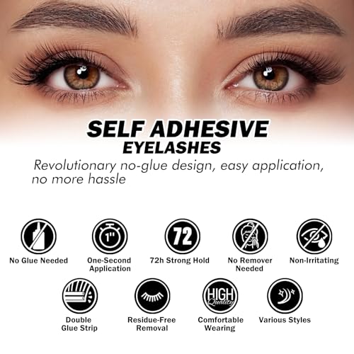 EASITENSION 156 PCS Self Adhesive Eyelashes Clusters Kit Lash Clusters DIY Eyelashes Pre Glued No Glue Needed No Remover No residue - Image 2