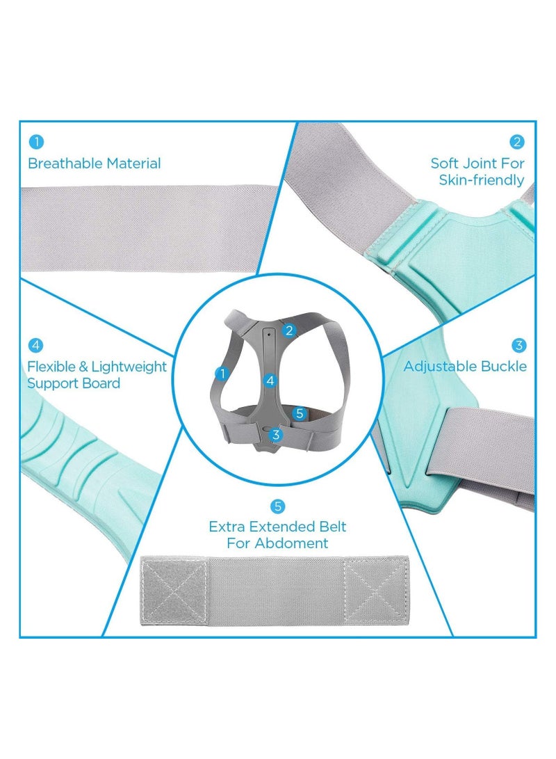 Zimtal Posture Corrector for Men and Women FDA Approved Adjustable Upper Back Brace for Support and Spinal Alignment, Providing Shoulder-Neck-Back Pain Relief(Large) - Image 4