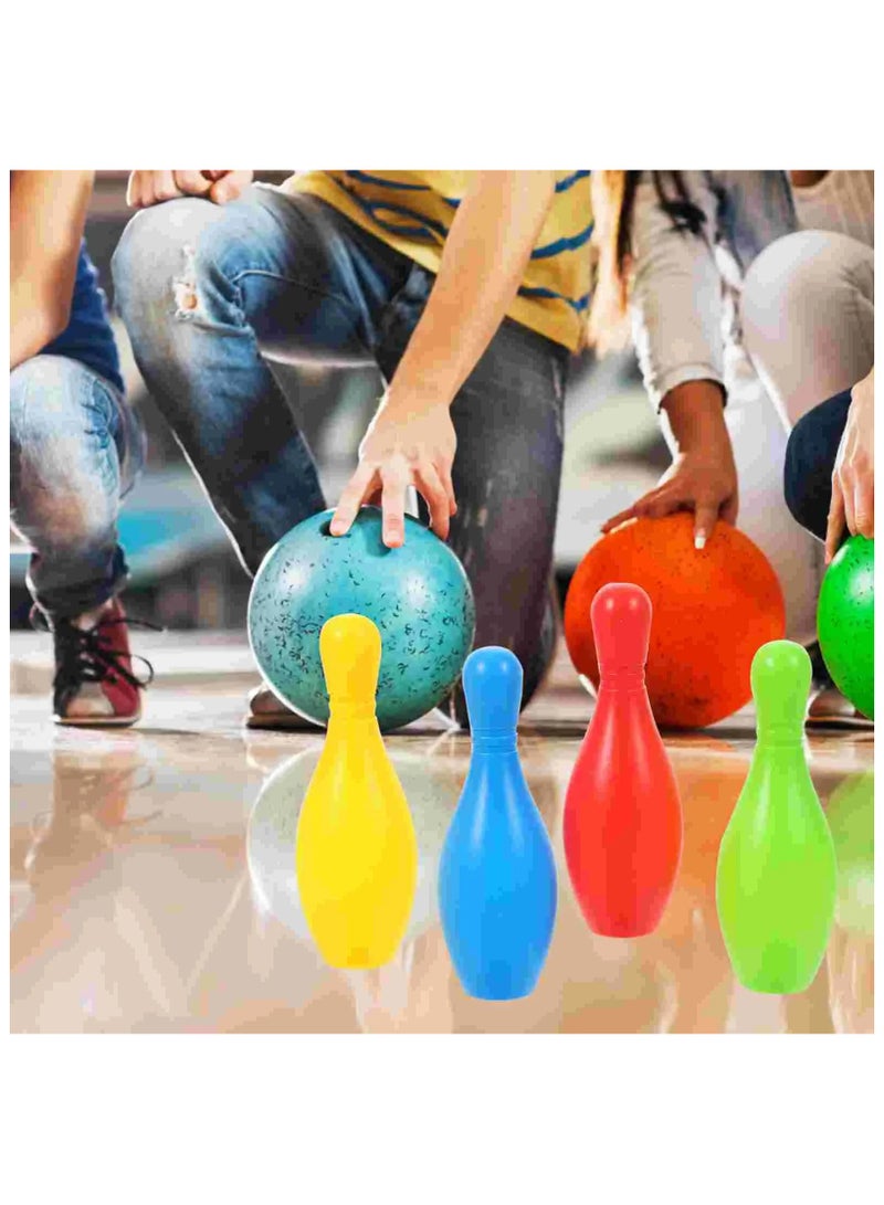 سبورت مجموعة البولينج للأطفال مجموعة البولينج التعليمية الصغيرة مجموعة ألعاب داخلية وخارجية للعائلة مع 6 دبابيس بولينج وكرتين للأولاد والبنات - Image 3