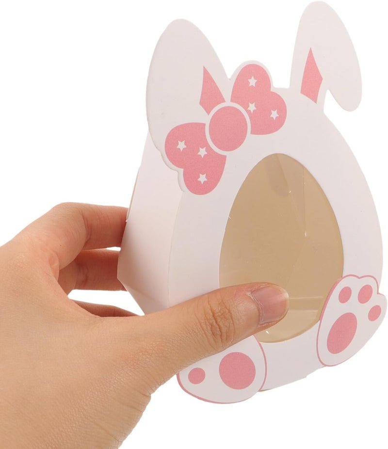 Healeved 10pcs Easter Candy Boxes Bunny Paper Snack Holder Favor Boxes for Party Treats Packaging - Image 4