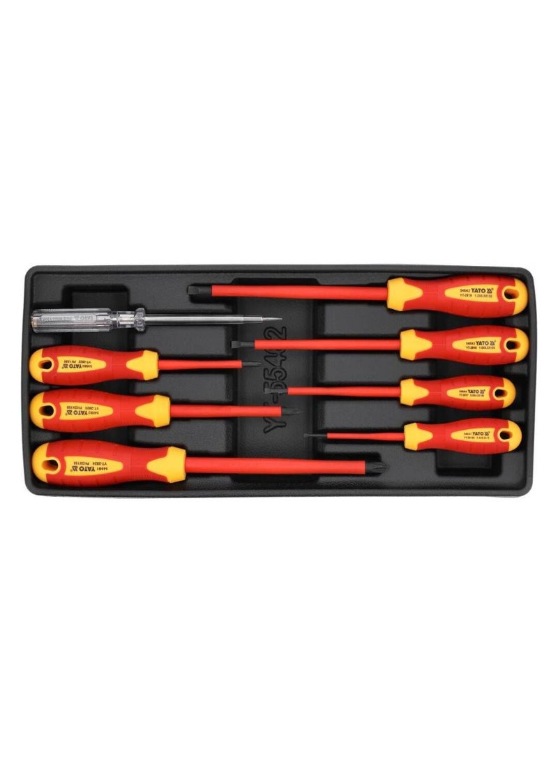 Yato Drawer Insert With Insulated Screwdrivers 8pcs YT-55462