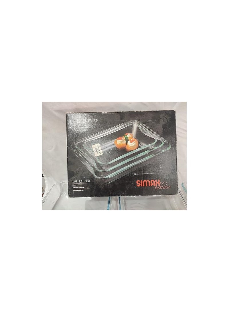 سيماكس طقم بايركس حرارى تشيكي 3 قطع صحي فرنساوي زجاج مقاوم للكسر - Image 3