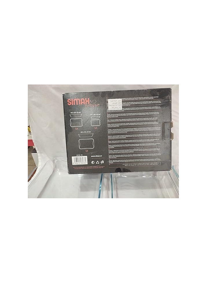 سيماكس طقم بايركس حرارى تشيكي 3 قطع صحي فرنساوي زجاج مقاوم للكسر - Image 4