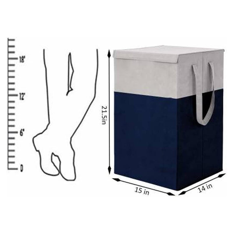 Justandkrafts present multi combo Laundry and Shirt Stacker for cloth and Baby Toy and Cloths Set of 2 BlueandBlack  - Image 2