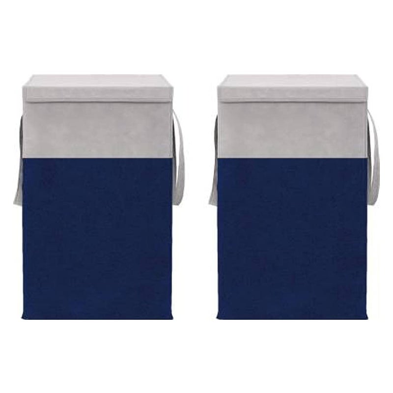 Justandkrafts present multi combo Laundry and Shirt Stacker for cloth and Baby Toy and Cloths Set of 2 BlueandBlack  - Image 1