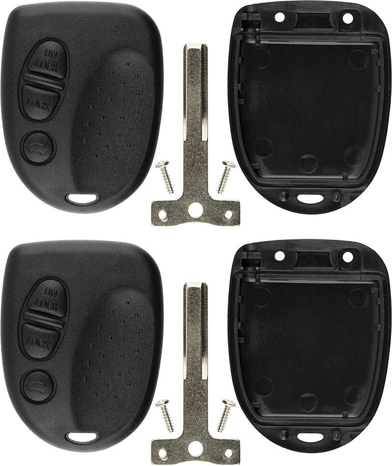 KeylessOption Keyless Entry Remote Car Key Fob Uncut Key Blade Shell Case Cover for Pontiac GTO (Pack of 2) - Image 5