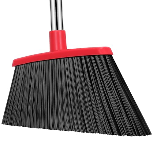 nacena Heavy Duty Broom, 55 Inch Long Handle Outdoor Large Angle Brooms, Commercial Broom for Sweeping Indoor, for Home Garage Kitchen Office Courtyard Lobby Patio Lawn Concrete - Image 1