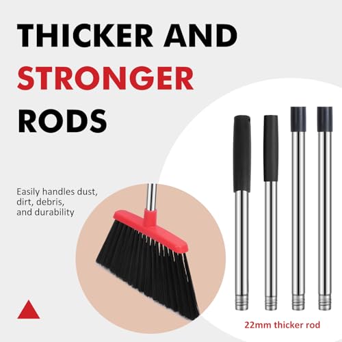 nacena Heavy Duty Broom, 55 Inch Long Handle Outdoor Large Angle Brooms, Commercial Broom for Sweeping Indoor, for Home Garage Kitchen Office Courtyard Lobby Patio Lawn Concrete - Image 5