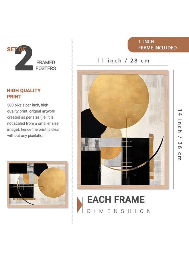 kotart Aesthetic Modern Wall Decor Paintings with Frame for Home Decoration - Painting for Living Room Bedroom - Painting for Wall Decoration (14 x 18 inch) Set of 4 (Classic Wall Painting, 8) - Image 3