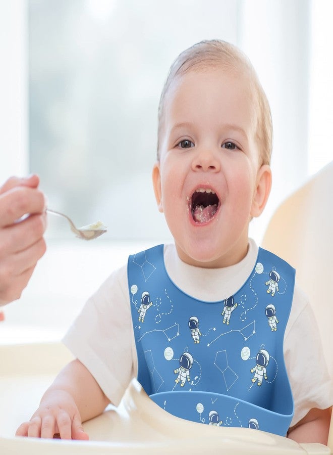 مريلة أطفال من السيليكون المقاوم للماء من GAJIGAJI، سهلة التنظيف وسريعة الجفاف، ناعمة ومريحة، تحافظ على نظافة الطفل (لون وردي) - Image 4