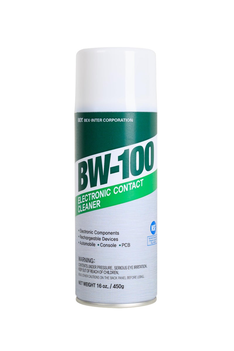 BW-100 Non-Flammable Electronic Contact Cleaner Aerosol Spray - Safely Cleans Joycons, Computers, PCB and More - Removes dust, Dirt and contaminants on Contact-Quick Dry | 4oz/114g | Pack of 3 - Image 1