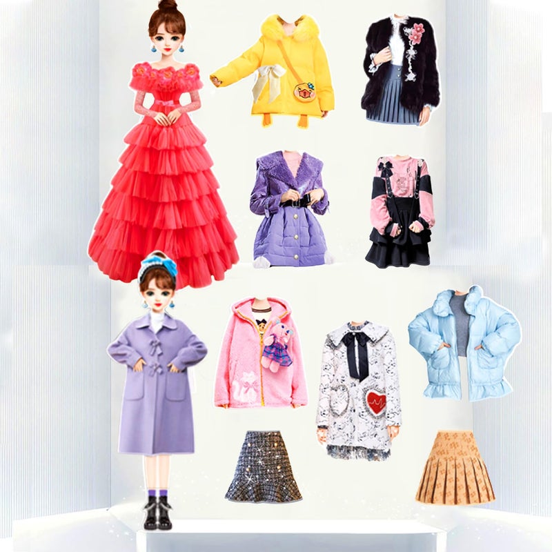 Daniel Axel Magnetic Princess Dress Up Paper Doll Pretend Play Toys Magnet People Clothes Puzzles Game for 3+ Year Old Girls Toddler,Preschool Learning Created Imagine Set Birthday Gift (G Set) - Image 5