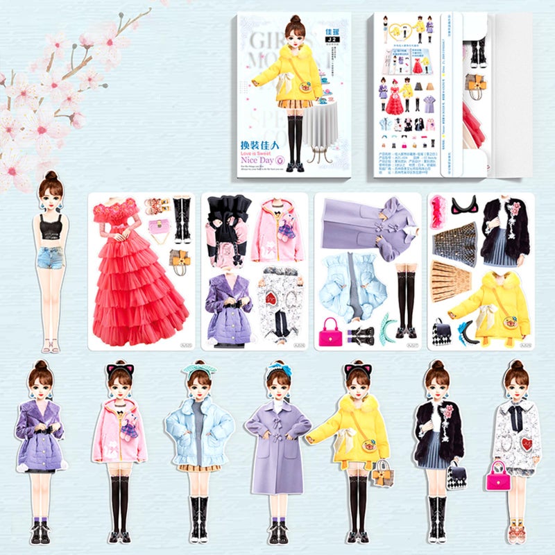 Daniel Axel Magnetic Princess Dress Up Paper Doll Pretend Play Toys Magnet People Clothes Puzzles Game for 3+ Year Old Girls Toddler,Preschool Learning Created Imagine Set Birthday Gift (G Set) - Image 1