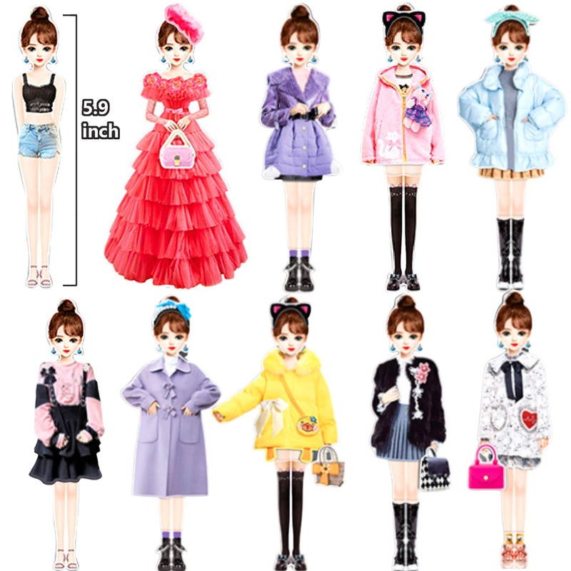 Daniel Axel Magnetic Princess Dress Up Paper Doll Pretend Play Toys Magnet People Clothes Puzzles Game for 3+ Year Old Girls Toddler,Preschool Learning Created Imagine Set Birthday Gift (G Set) - Image 4
