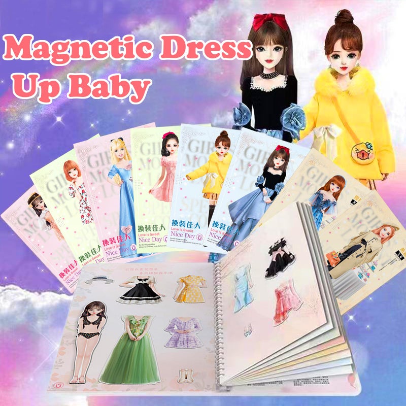 Daniel Axel Magnetic Princess Dress Up Paper Doll Pretend Play Toys Magnet People Clothes Puzzles Game for 3+ Year Old Girls Toddler,Preschool Learning Created Imagine Set Birthday Gift (G Set) - Image 2