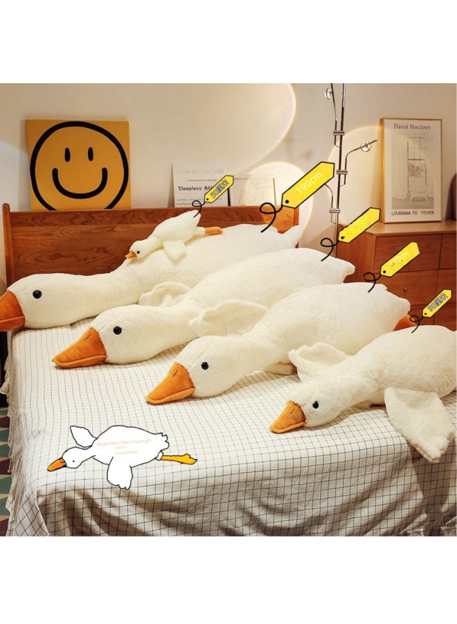 Trendy Big White Goose Plushie Doll Toy Cushion Pillow Gift Stall Toy Soft Stuffed Animal Duckling Doll-Color:Big White Goose Compression Delivery (flat Compression)-Height:160cm (1.4kg Quality Repe - Image 2