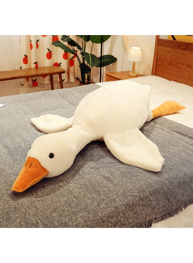 Trendy Big White Goose Plushie Doll Toy Cushion Pillow Gift Stall Toy Soft Stuffed Animal Duckling Doll-Color:Big White Goose Compression Delivery (flat Compression)-Height:160cm (1.4kg Quality Repe - Image 5