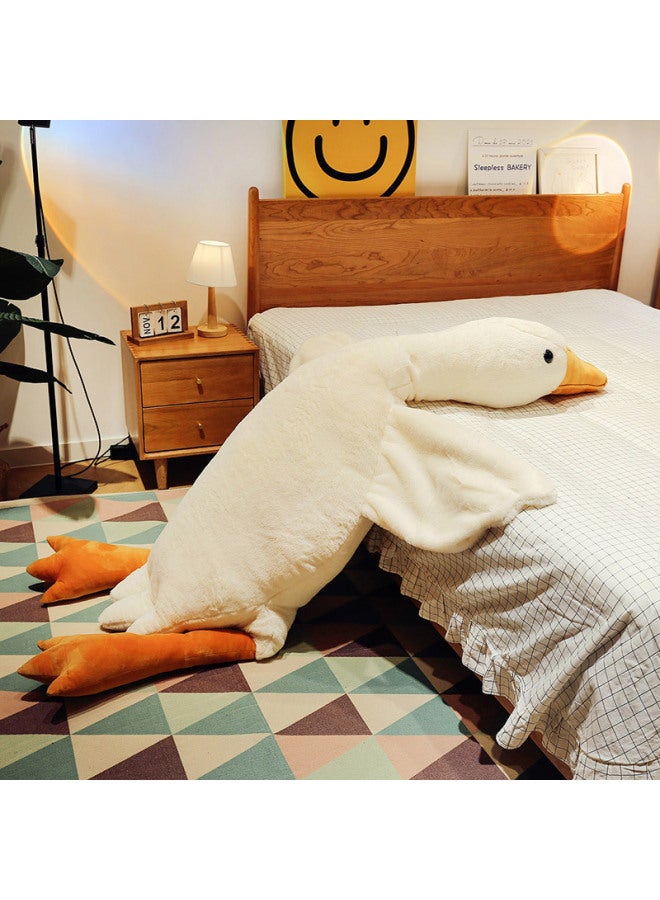 Trendy Big White Goose Plushie Doll Toy Cushion Pillow Gift Stall Toy Soft Stuffed Animal Duckling Doll-Color:Big White Goose Compression Delivery (flat Compression)-Height:160cm (1.4kg Quality Repe - Image 4