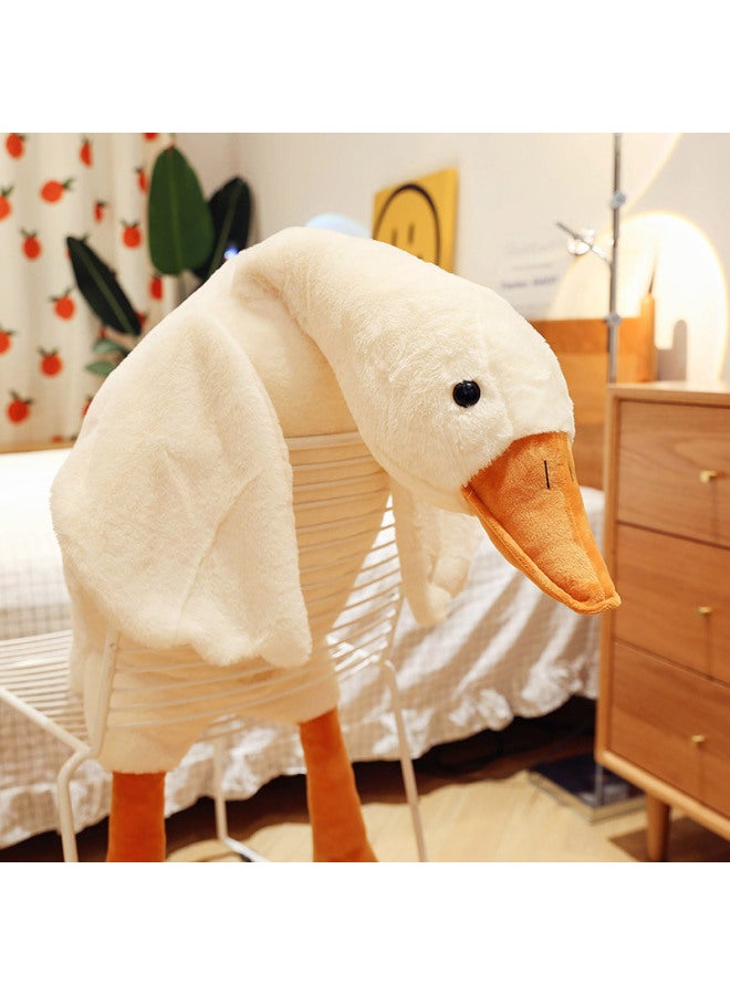 Trendy Big White Goose Plushie Doll Toy Cushion Pillow Gift Stall Toy Soft Stuffed Animal Duckling Doll-Color:Big White Goose Compression Delivery (flat Compression)-Height:160cm (1.4kg Quality Repe - Image 3