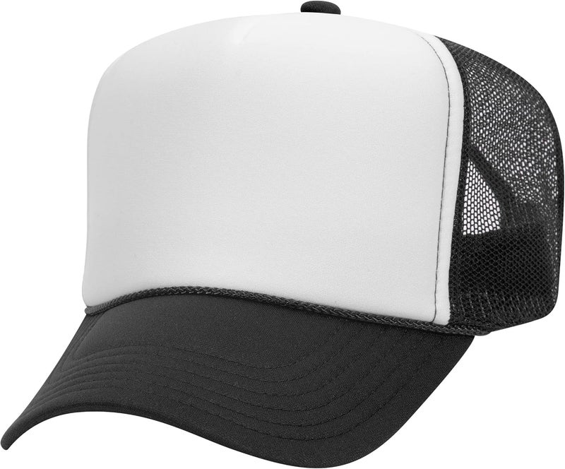 OTTO Polyester Foam Front 5 Panel High Crown Mesh Back Trucker Hat - Image 4