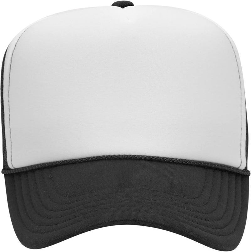 OTTO Polyester Foam Front 5 Panel High Crown Mesh Back Trucker Hat - Image 3