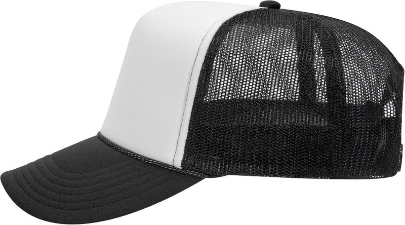 OTTO Polyester Foam Front 5 Panel High Crown Mesh Back Trucker Hat - Image 5