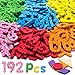 Laxdacee 192 Pcs Magnetic Letters Numbers 9 ColorWith Pattern BlocksSymbols Foam Set Alphabet Magnets Gift for Preschool Kids Children Toddler Educational Fridge Refrigerator Toy Classroom School Learning - Image 3