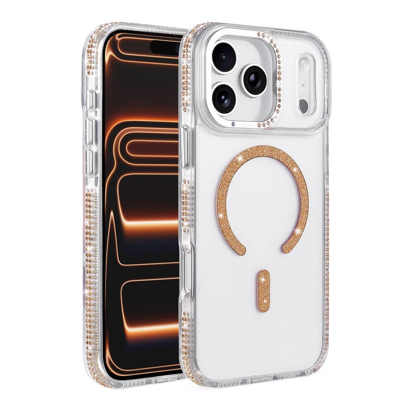 MagSafe iPhone 12 Pro Max Drop Protection PC Case for Full Coverage in Gold for Family Use - Image 1