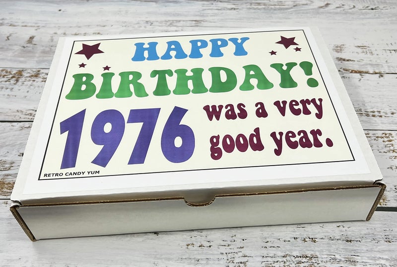 RETRO CANDY YUM ~ 1976 50th Birthday Gift Box Nostalgic Candy Assortment from Childhood for 50 Year Old Man or Woman Born 1976 - Image 3