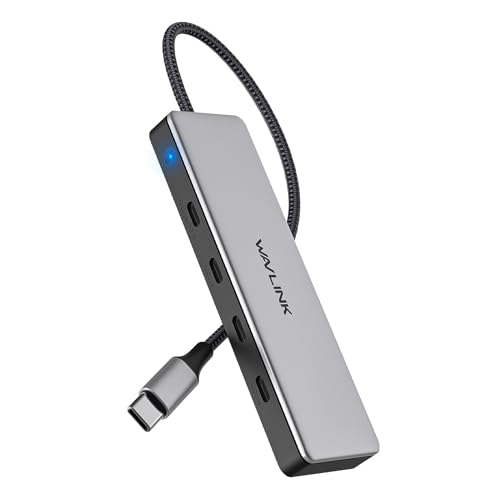 Wavlink USB C Hub, Aluminum USB 3.2 Gen 2 Hub 10Gbps with 4 USB C Data Ports, Support 85W Power Delivery, USB Port Splitter for MacBook Pro/Air iMac iPad Pro Dell Chromebook and More - Image 1