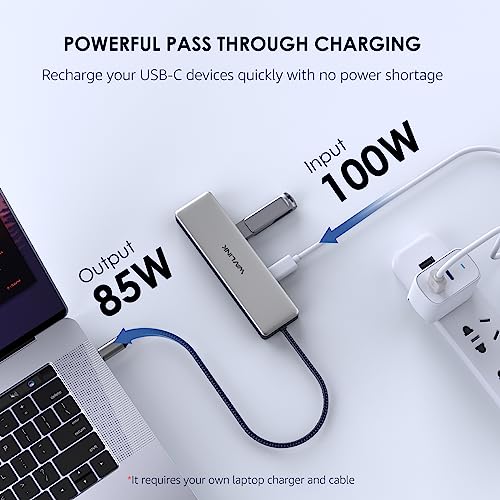 Wavlink USB C Hub, Aluminum USB 3.2 Gen 2 Hub 10Gbps with 4 USB C Data Ports, Support 85W Power Delivery, USB Port Splitter for MacBook Pro/Air iMac iPad Pro Dell Chromebook and More - Image 3