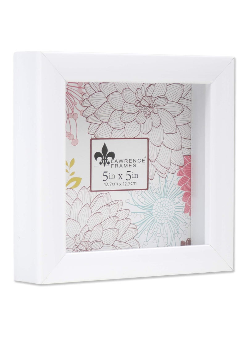 Lawrence Frames Lawrence Frames 785255 Shadow Box Frame 5x5 White 