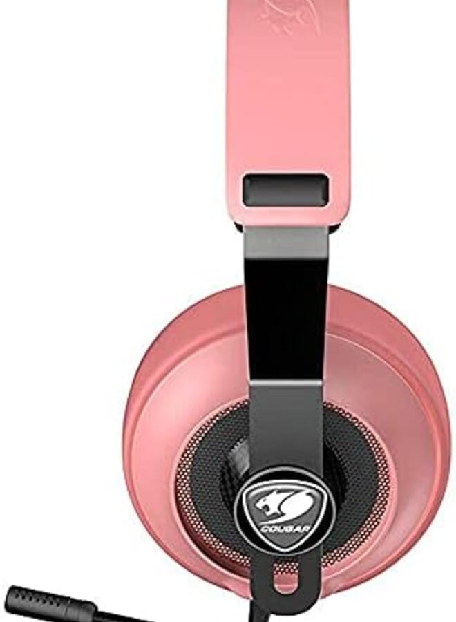 كوجار سماعة الألعاب Phontum Essential Stereo Driver 40 مم نوع الميكروفون غير القابل للفصل موصل 3.5 مم متوافق مع جهاز PS5 وXbox والكمبيوتر الشخصي وردي - Image 2