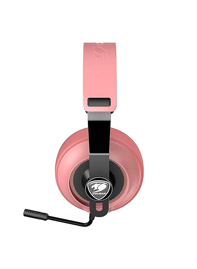 كوجار سماعة الألعاب Phontum Essential Stereo Driver 40 مم نوع الميكروفون غير القابل للفصل موصل 3.5 مم متوافق مع جهاز PS5 وXbox والكمبيوتر الشخصي وردي - Image 1