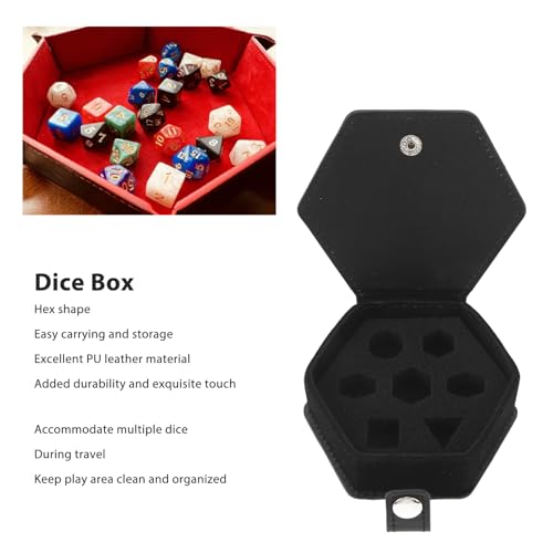 Fockety 7 Dice Case Box Tray Storage Holder for DND Dice Set for D and D Dungeons and Dragons Dice Storage Case Individual Metal or Plastic Polyhedral Dice Display Case - Image 5