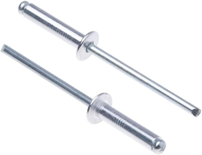 [40 Pack] Blind Rivet, Dome Head, Aluminium Body and Steel Mandrel Pop Rivets for Metal, Tinplate, Metal Fastening, Leather – Push Rivets (5mm X 12mm) - Image 1