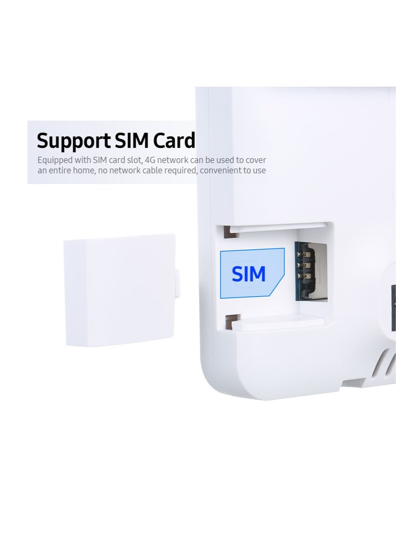 Generic - 4G Wireless Router LTE CPE Router 300Mbps Wireless Router with 2 High-gain External Antennas SIM Card Slot UK Plug - Image 1