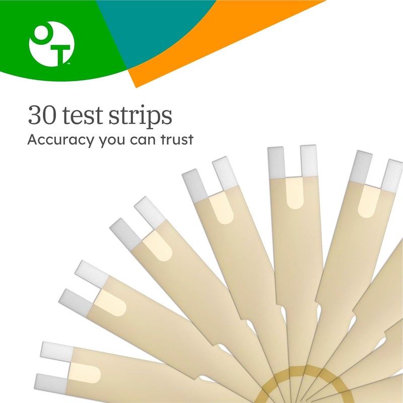 ONETOUCH إبر ون تاتش دليكا بلس مجموعة شرائط اختبار ون تاتش فيري تشمل 30 شريط اختبار 30 إبرة رفيعة 30 قياس لقياس السكري مستلزمات السكري لمراقبة مستوى السكر في الدم - Image 3