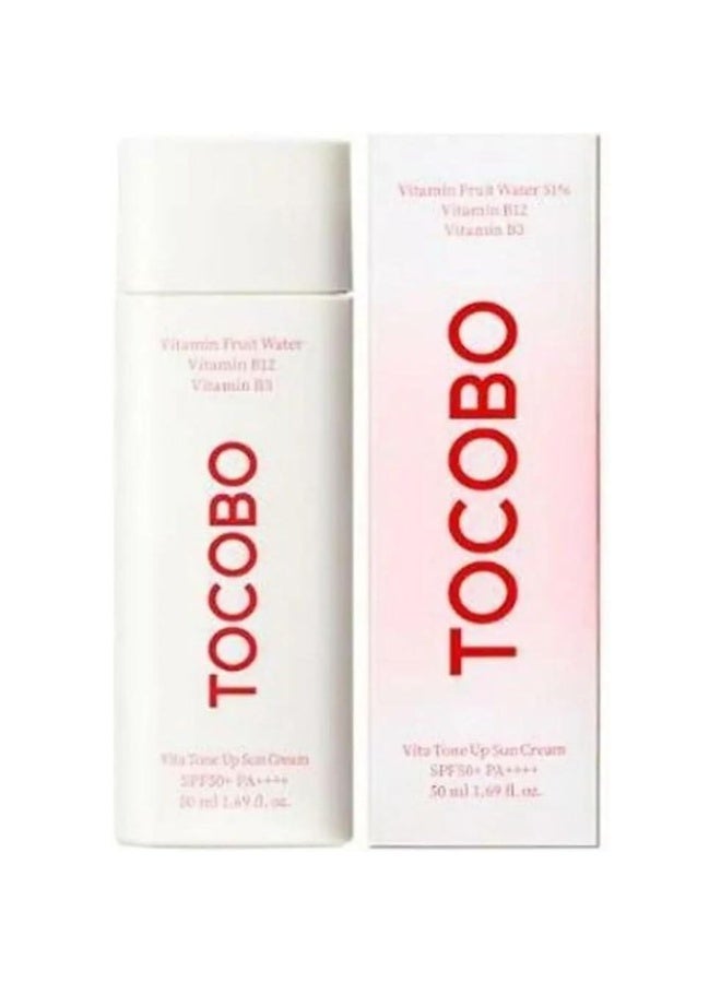TOCOBO Vita Tone Up Sun Cream SPF50+ PA++++ 2.82oz / 50ml Vegan Sunscreen - Image 1