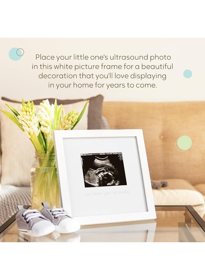 Tiny Ideas We Love You Already Sonogram Sentiment Keepsake Frame, Baby Announcement Frame  - Image 3