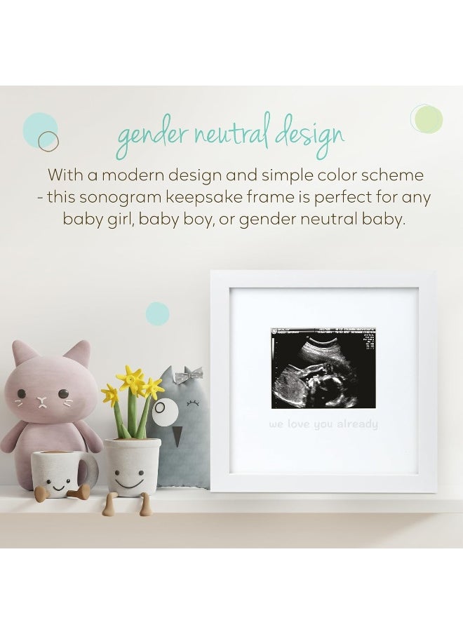 Tiny Ideas We Love You Already Sonogram Sentiment Keepsake Frame, Baby Announcement Frame  - Image 5