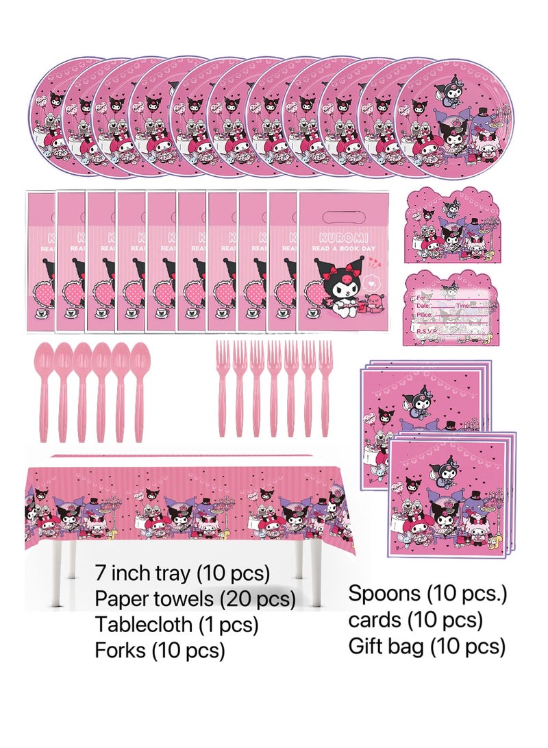 kuromi Boys and Girls Birthday Party Decoration Disposable Supplies Theme Set - Image 1