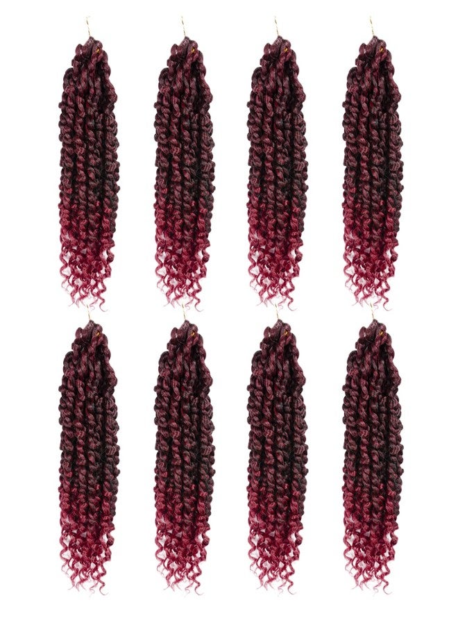 NAYOO Passion Twist Hair For Kids - 8 Packs 8 Inch Passion Twist Crochet Hair For Women, Crochet Pretwisted Curly Hair Passion Twists Synthetic Braiding Hair Extensions(8 Inch 8 Packs, TBUG) - Image 1