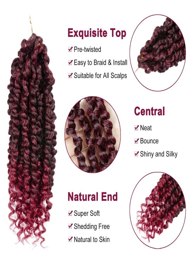 NAYOO Passion Twist Hair For Kids - 8 Packs 8 Inch Passion Twist Crochet Hair For Women, Crochet Pretwisted Curly Hair Passion Twists Synthetic Braiding Hair Extensions(8 Inch 8 Packs, TBUG) - Image 3
