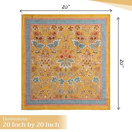 Maison d' Hermine Cloth Napkins Set of 4 100% Cotton Everyday Reusable Square Napkins Cloth Washable, Dinner, Party, Wedding, Restaurant, Spring/Summer (Marquise, 20" x 20") - Image 4